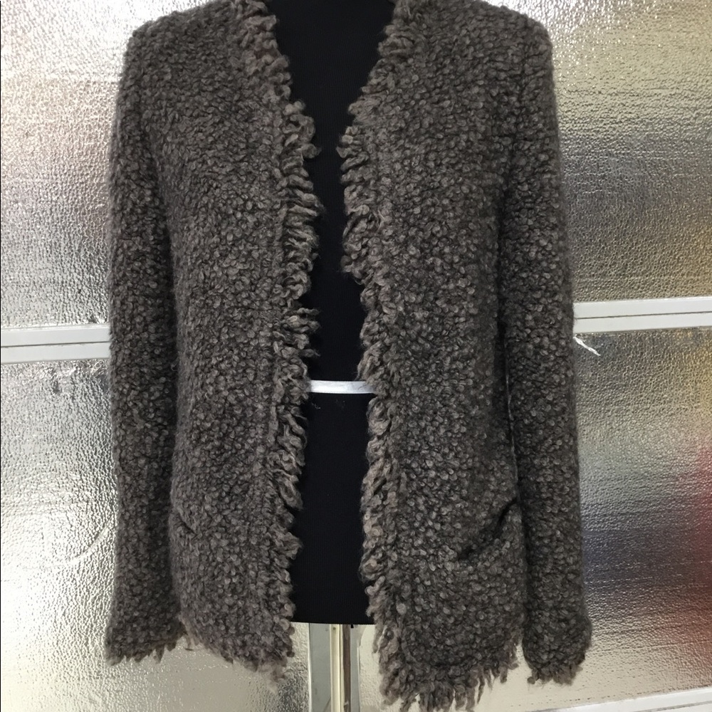 IRO Coffey Jacket. Dark Grey. Size 38.